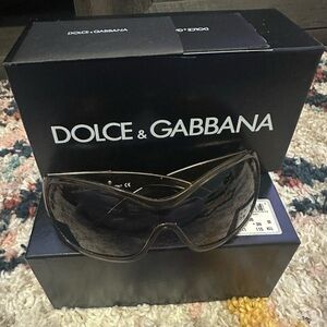 Dolce & Gabbana Black and Gold Sunglasses